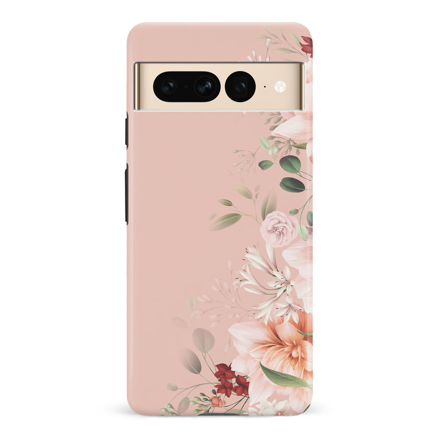 Google Pixel 7 Pro half bloom phone case in pink