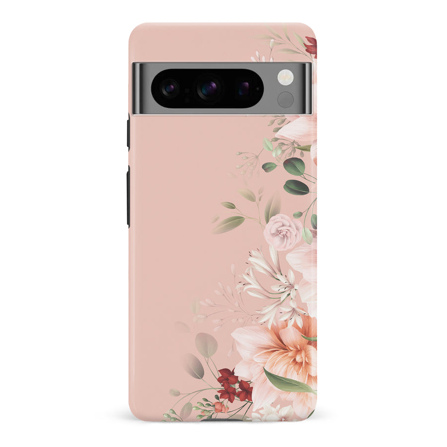 Google Pixel 8 Pro half bloom phone case in pink