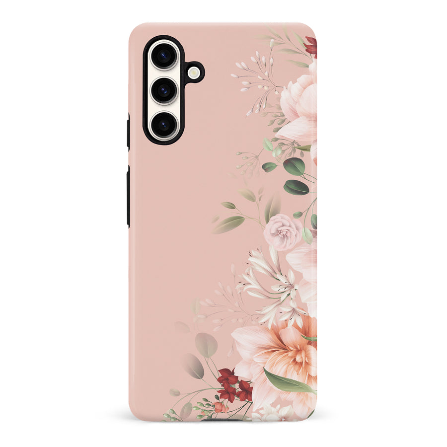 Samsung S23 FE Half Bloom Floral Phone Case - Pink