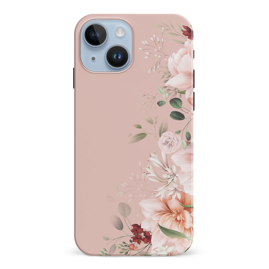 iPhone 15 half bloom phone case in pink