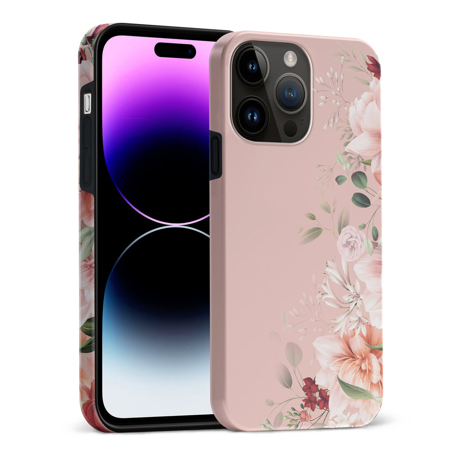 iPhone 15 Pro Max half bloom phone case in pink
