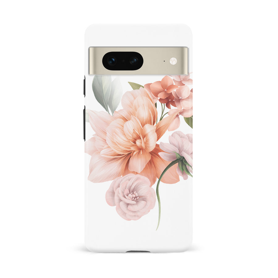 Google Pixel 7 full bloom phone case in white