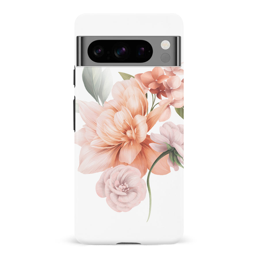 Google Pixel 8 Pro full bloom phone case in white