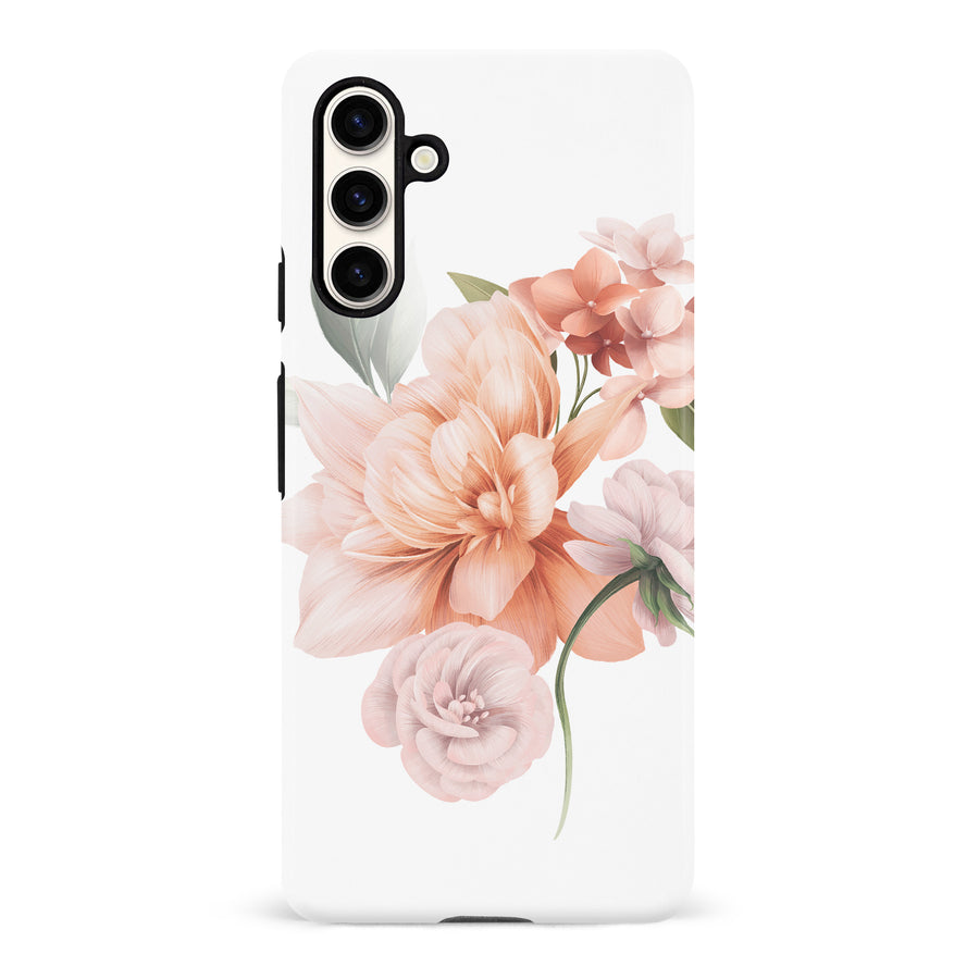 Samsung Galaxy S23 FE full bloom phone case in white