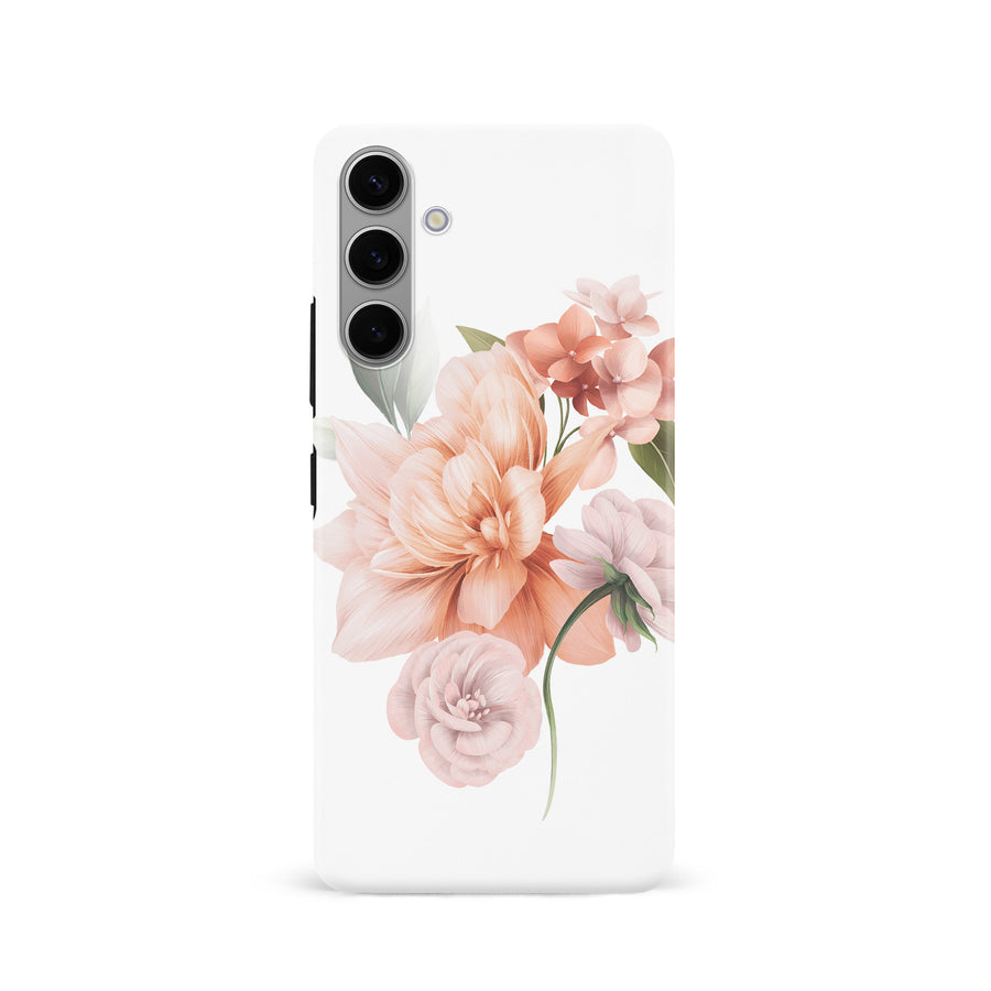 Samsung S24 Full Bloom Floral Phone Case - White