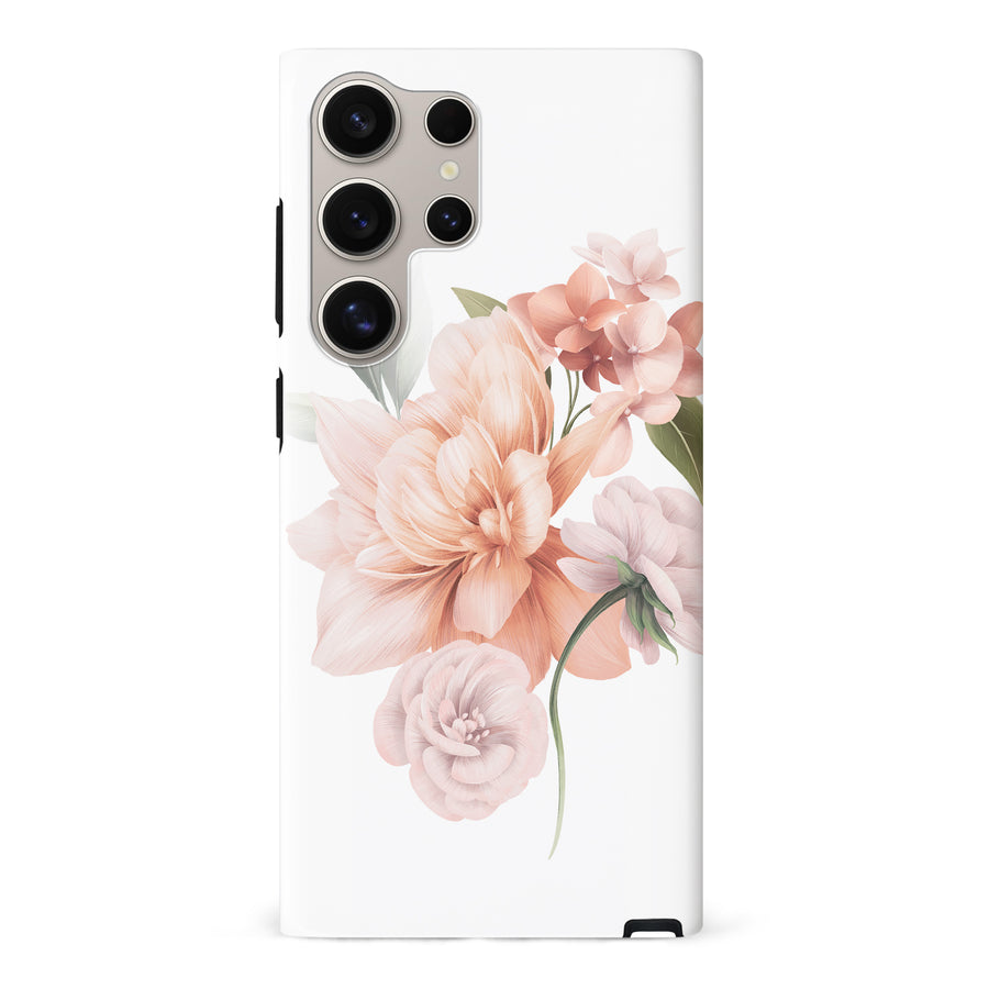 Samsung S24 Ultra Full Bloom Floral Phone Case - White