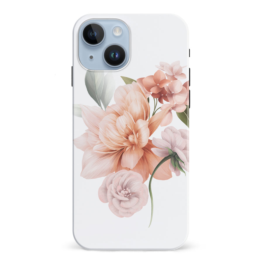 iPhone 15 full bloom phone case in white