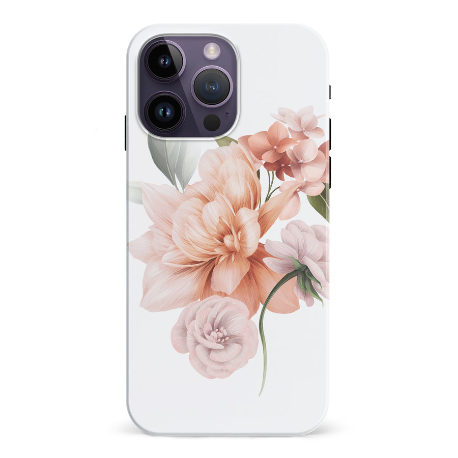 iPhone 15 Pro full bloom phone case in white