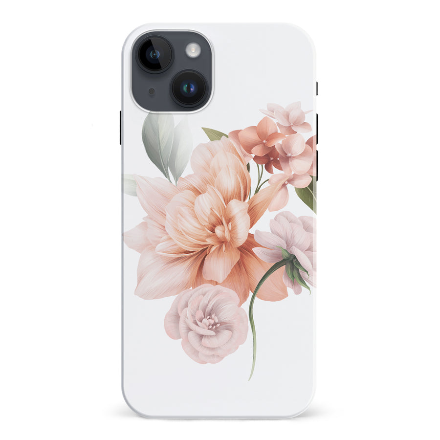 iPhone 15 Plus full bloom phone case in white