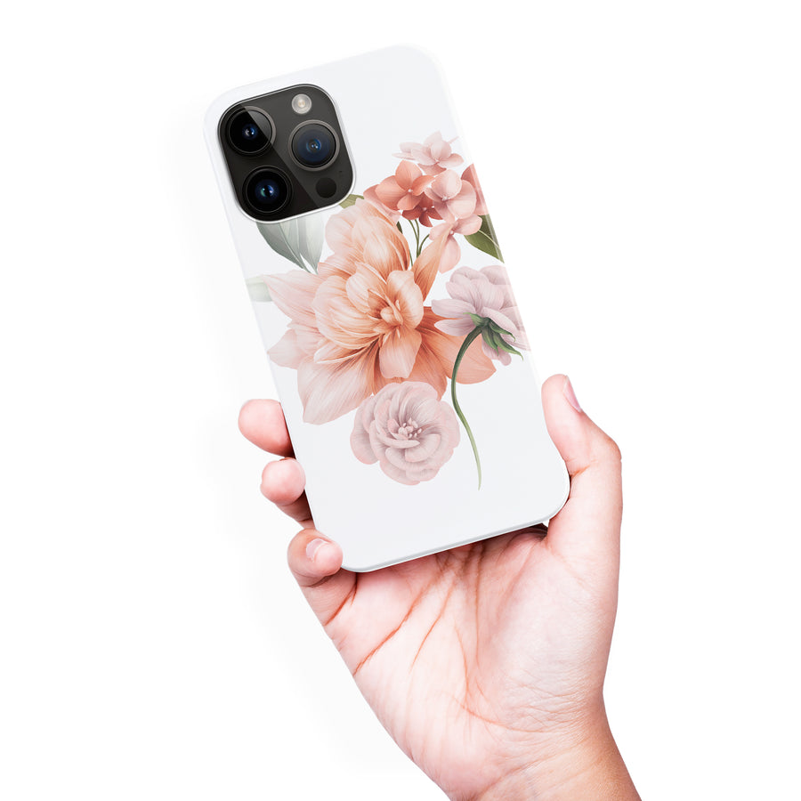iPhone 15 Pro Max full bloom phone case in white