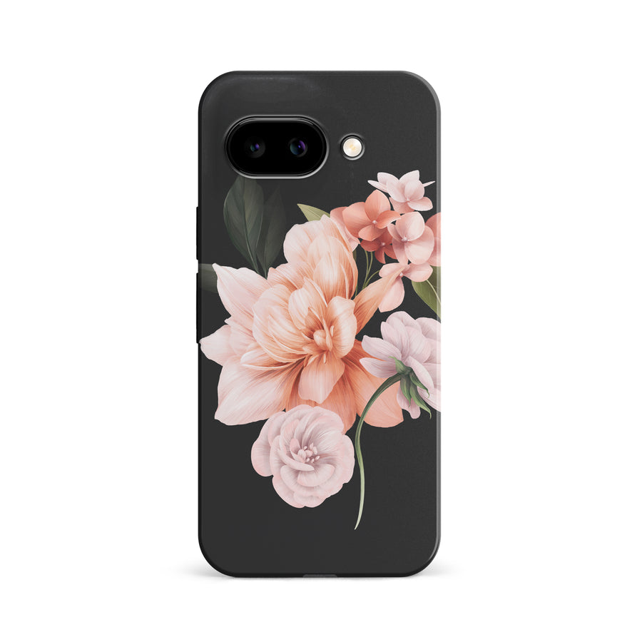 Full Bloom Floral Phone Case - Black