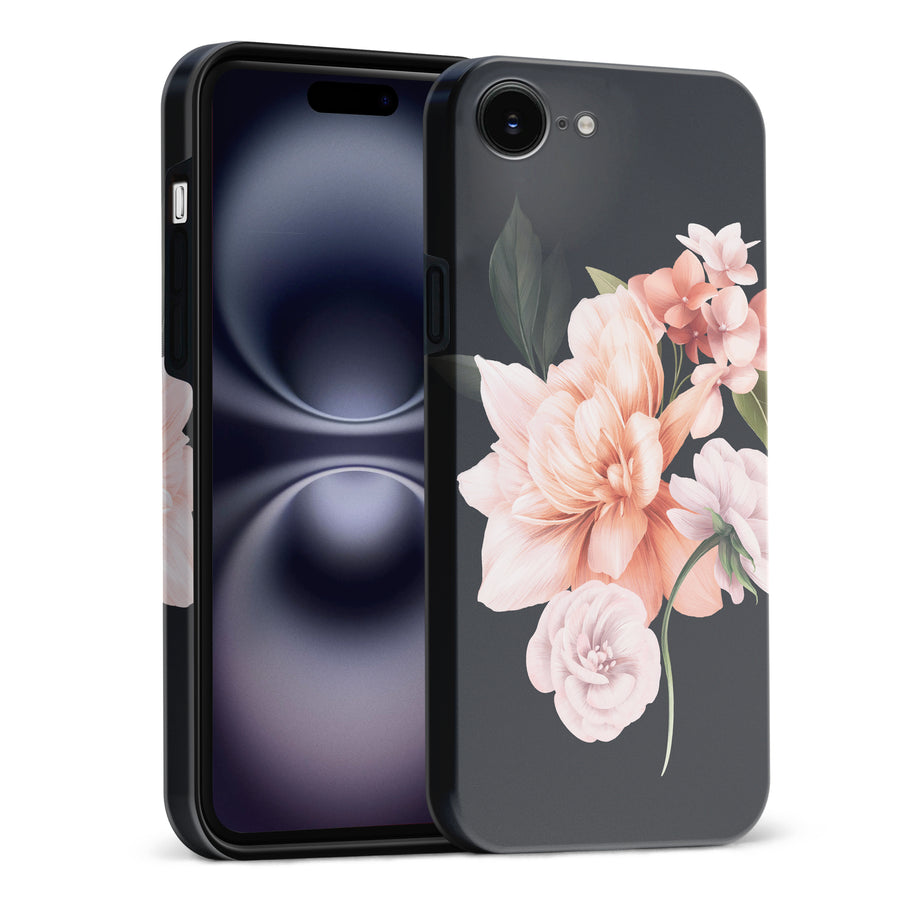 Full Bloom Floral Phone Case - Black