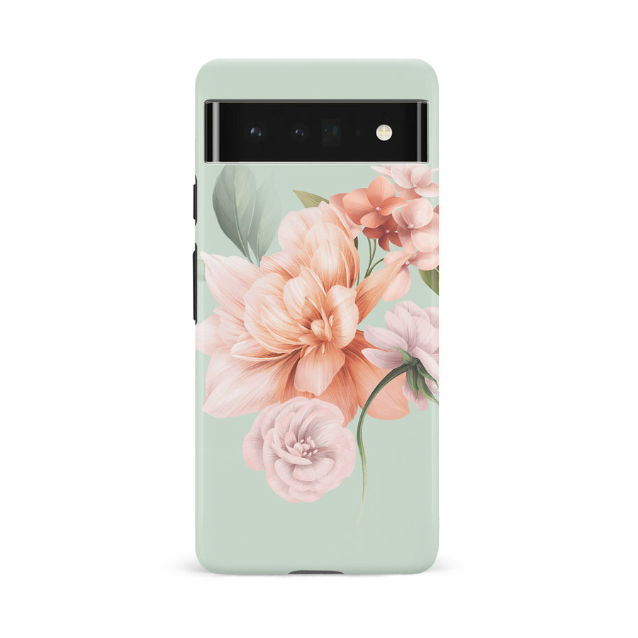 Google Pixel 6A Pro full bloom phone case in green