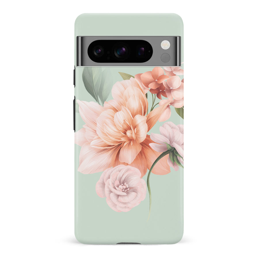 Google Pixel 8 Pro full bloom phone case in green