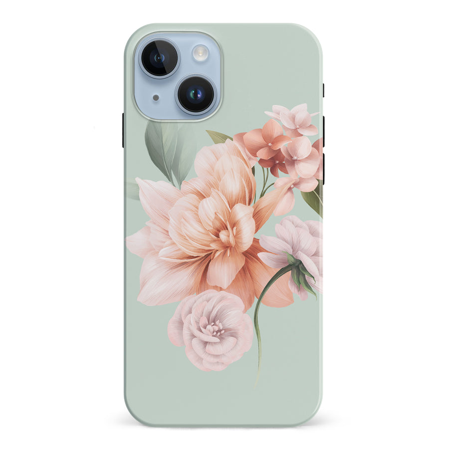 iPhone 15 full bloom phone case in green