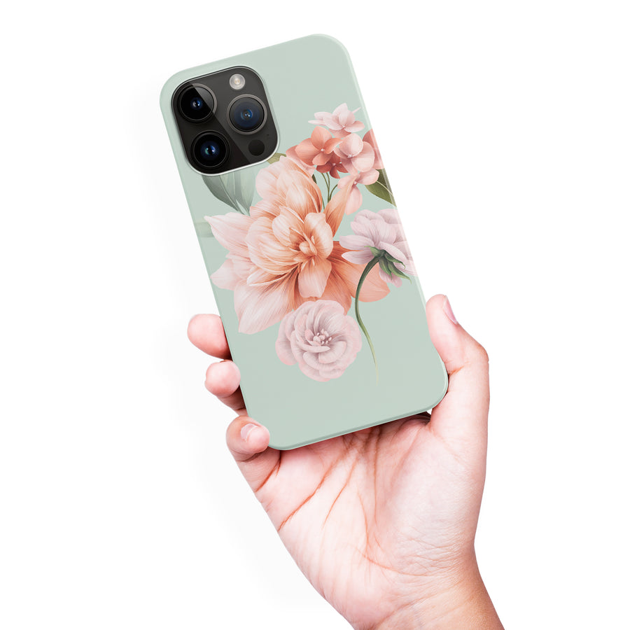 iPhone 15 Pro Max full bloom phone case in green