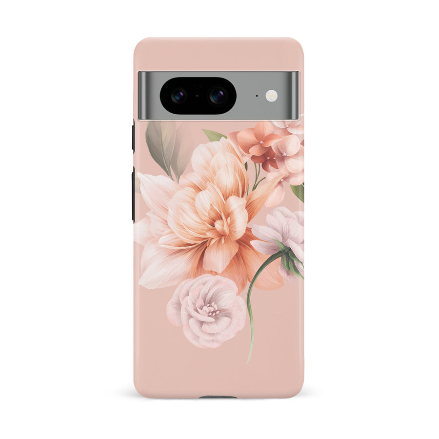 Google Pixel 8 full bloom phone case in pink