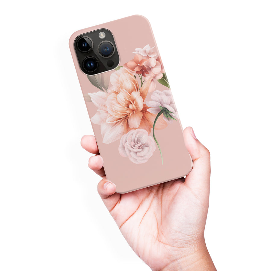 iPhone 15 Pro Max full bloom phone case in pink
