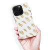 iPhone 16 Pro Max gold fern leaves phone case in white