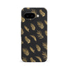Gold Fern Leaves Floral Phone Case - Black