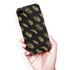 Gold Fern Leaves Floral Phone Case - Black