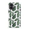 iPhone 16 Pro Banana Leaves Floral Phone Case in White