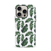 iPhone 16 Pro Banana Leaves Floral Phone Case in White