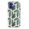 iPhone 16 Plus Banana Leaves Floral Phone Case in White