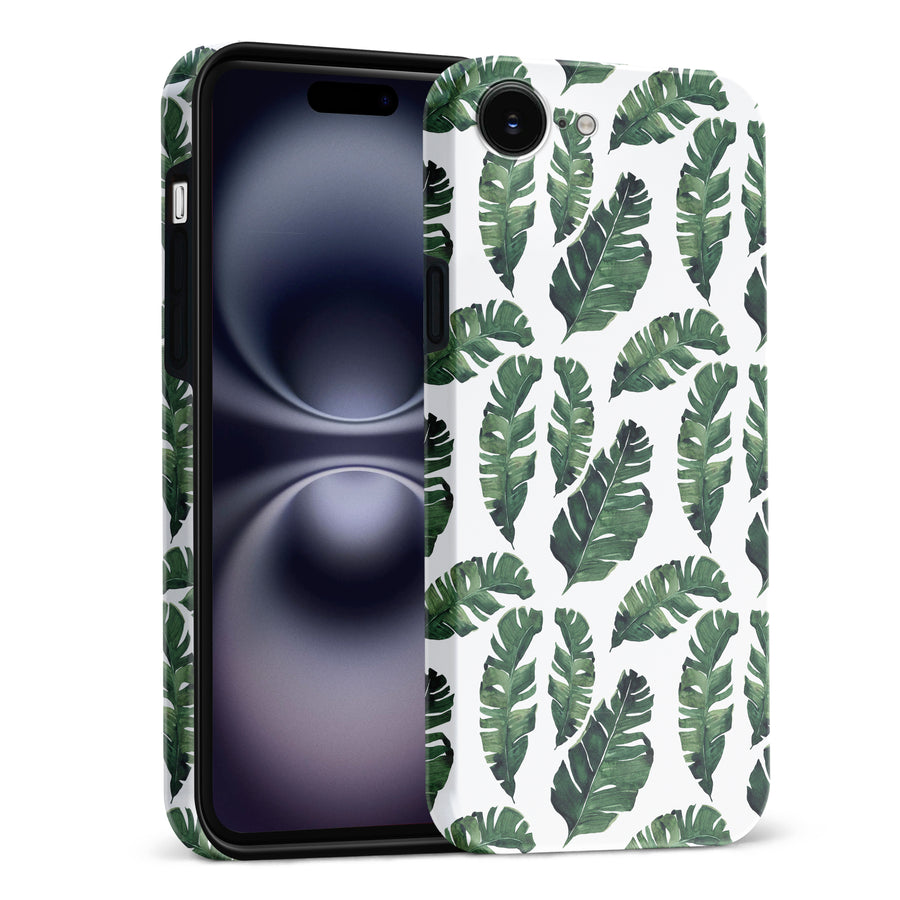Banana Leaves Floral Phone Case - White