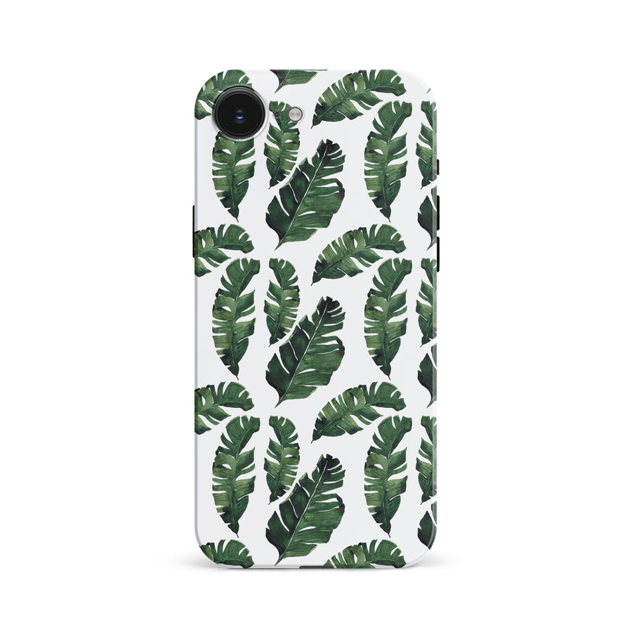 Banana Leaves Floral Phone Case - White