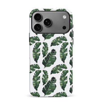 iPhone 17 Pro Max Banana Leaves Floral Phone Case White
