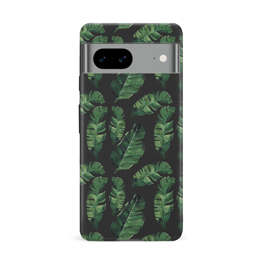 Google Pixel 8A Banana Leaves Floral Phone Case in Black