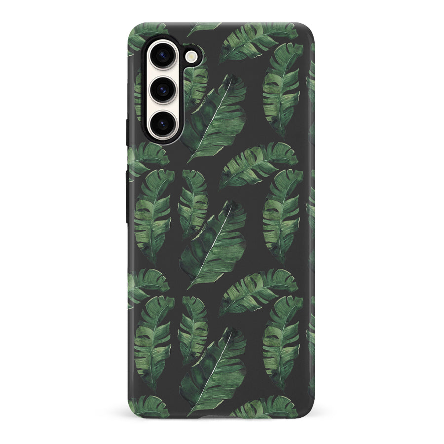 iPhone 6S Plus Banana Leaves Floral Phone Case - Black