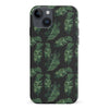 iPhone 15 Plus Banana Leaves Floral Phone Case in Black