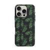 iPhone 16 Pro Banana Leaves Floral Phone Case in Black