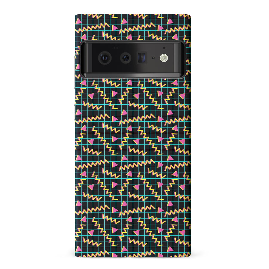 Google Pixel 6 Pro Retro Graph Paper Phone Case in Black
