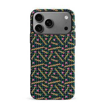 iPhone 17 Pro Max Retro Graph Paper Phone Case Black