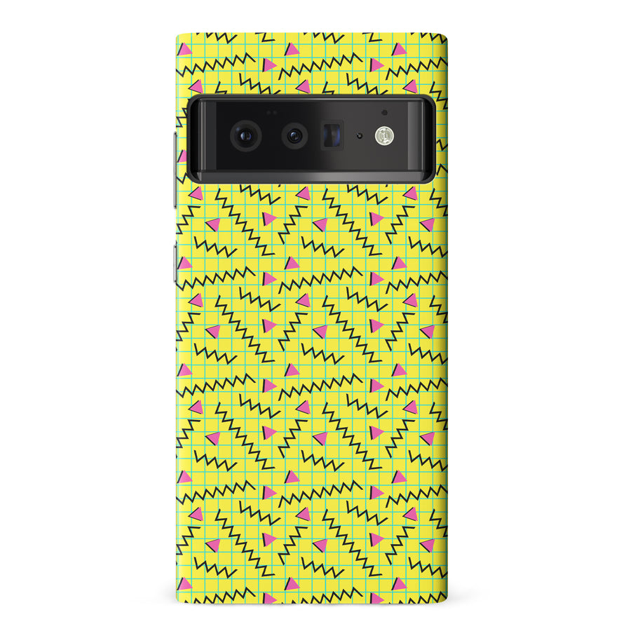 Google Pixel 6 Pro Retro Graph Paper Phone Case in Yellow