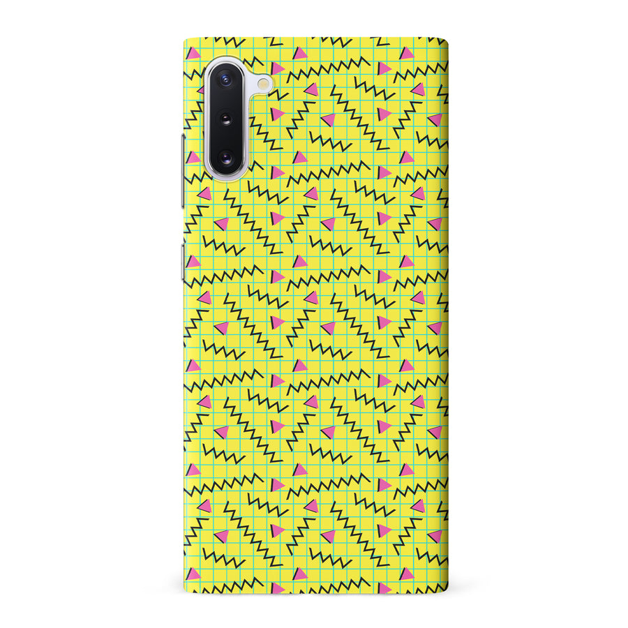 Samsung Galaxy Note 10 Retro Graph Paper Phone Case in Yellow
