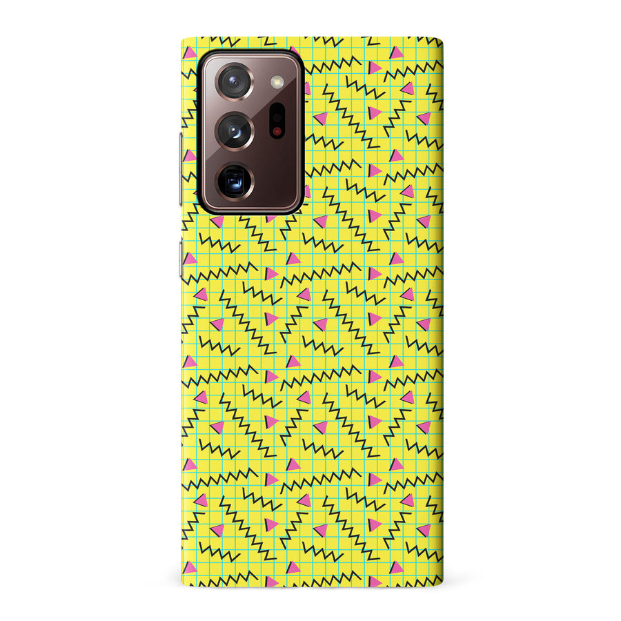Samsung Galaxy Note 20 Ultra Retro Graph Paper Phone Case in Yellow