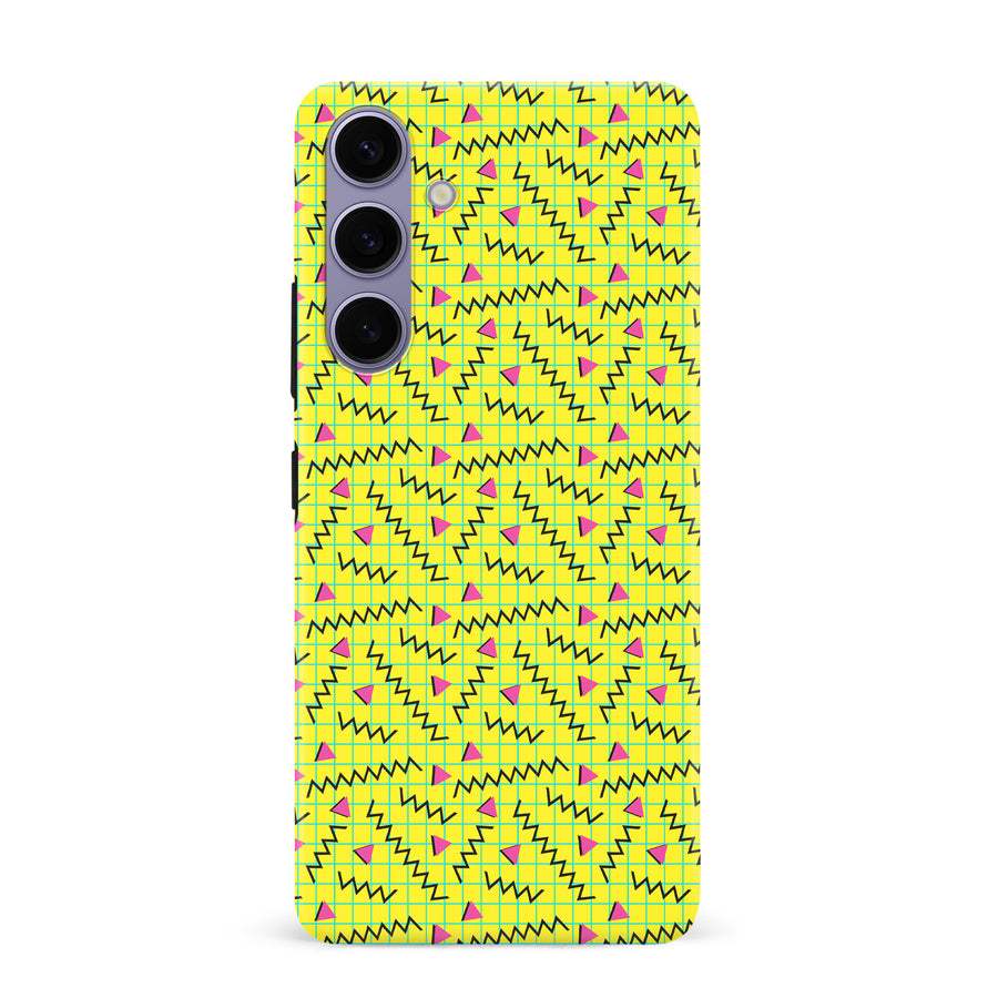 Samsung Galaxy S24 Ultra Retro Graph Paper Phone Case in Yellow