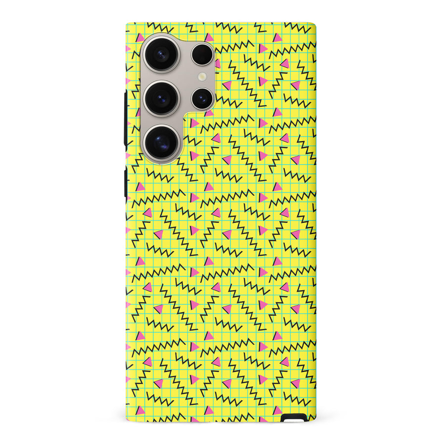 Retro Graph Paper Phone Case - Yellow
