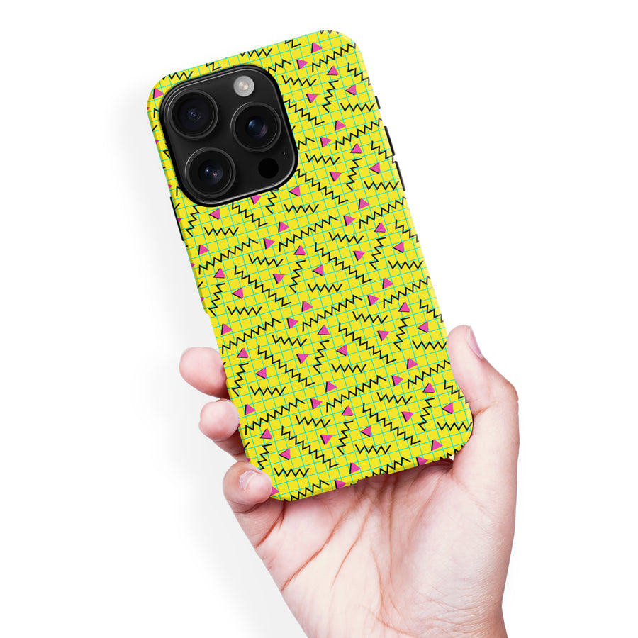 Retro Graph Paper Phone Case - Yellow