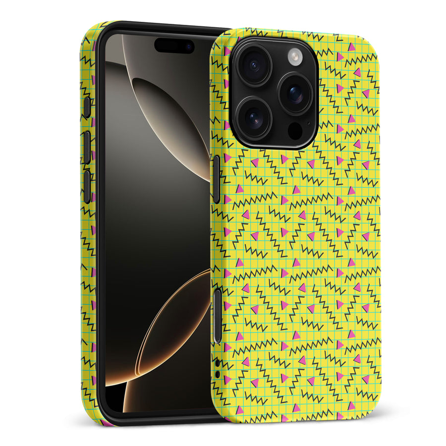 Retro Graph Paper Phone Case - Yellow