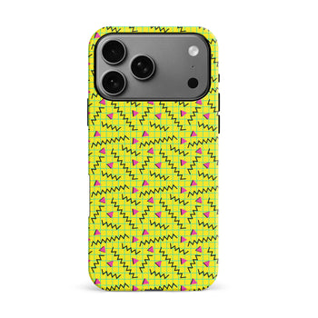 iPhone 17 Pro Max Retro Graph Paper Phone Case Yellow