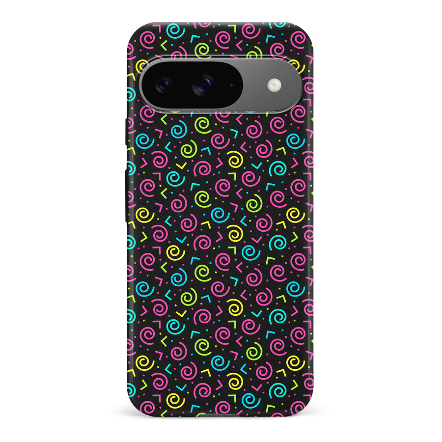 Google Pixel 9 90's Dance Party Phone Case in Black