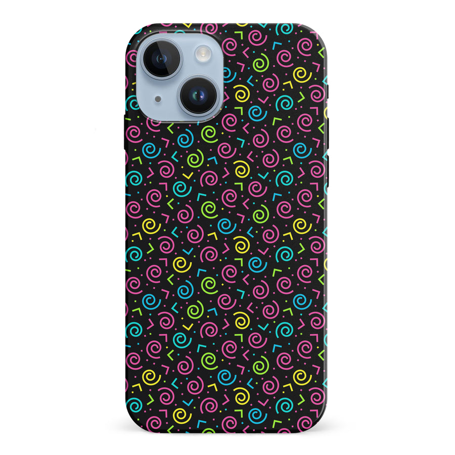 iPhone 15 90's Dance Party Phone Case in Black