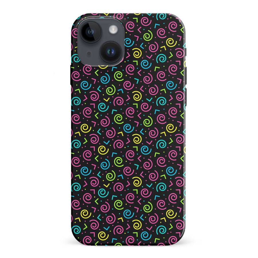 iPhone 15 Plus 90's Dance Party Phone Case in Black
