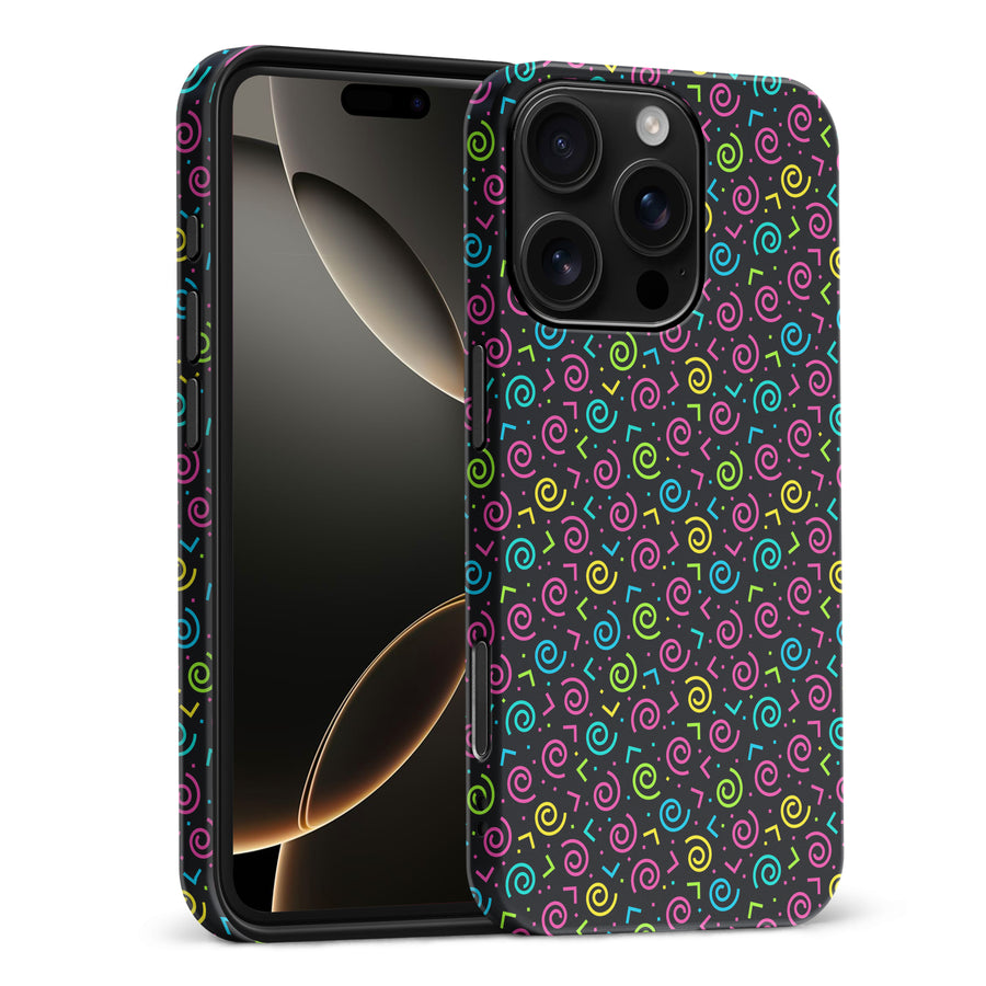 iPhone 16 Pro Max 90's Dance Party Phone Case in Black