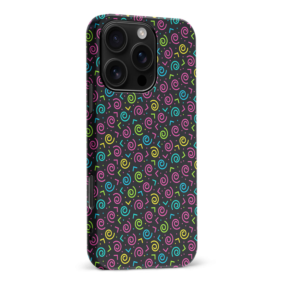 iPhone 16 Pro Max 90's Dance Party Phone Case in Black
